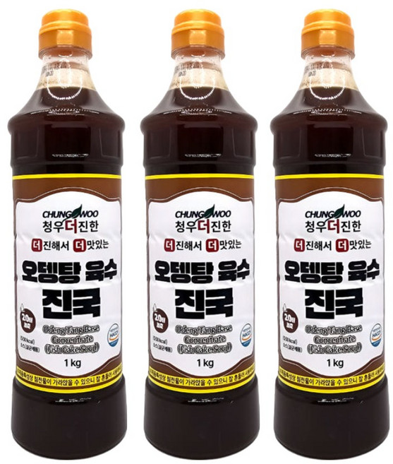 청우 더진한 오뎅탕육수진국, 1kg, 3개