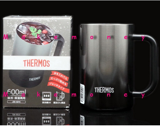 THERMOS 膳魔師 JDK-721C 真空隔熱保溫保冷杯 馬克杯, JDK-601黑色, 1個