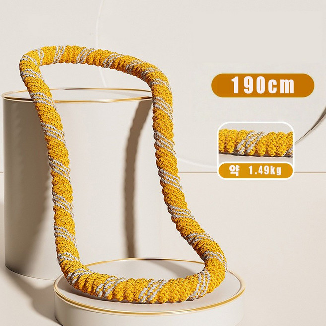 거와스 성인 스프링 다이어트 훌라후프, 1개, 옐로우, 1490g