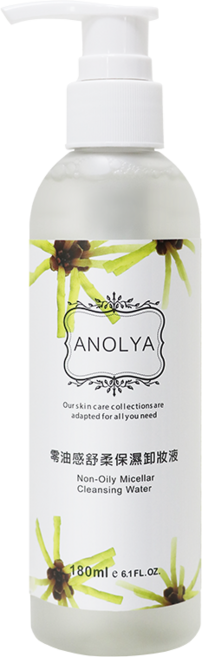 ANOLYA 零油感舒柔保濕卸妝液, 1件, 180ml