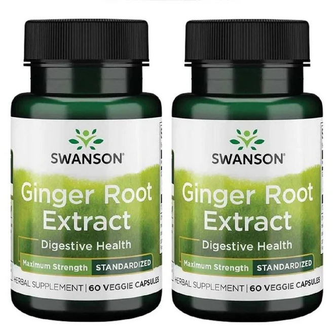 Swanson 생강뿌리 추출물 강력 200mg 60캡슐 X2팩 Ginger Root Extract, 1개, 120정 - 쿠팡