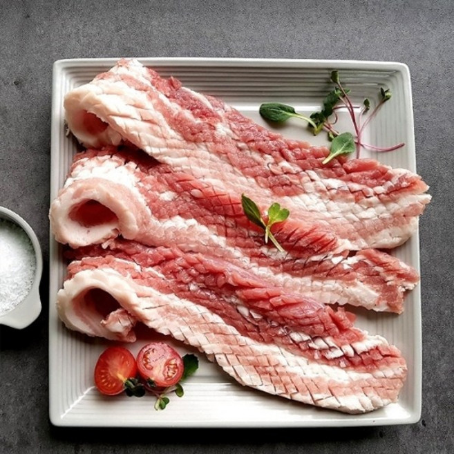 기타 [담아한포크] 2p세트 구이용 벌집삼겹살 1kg, 단품없음