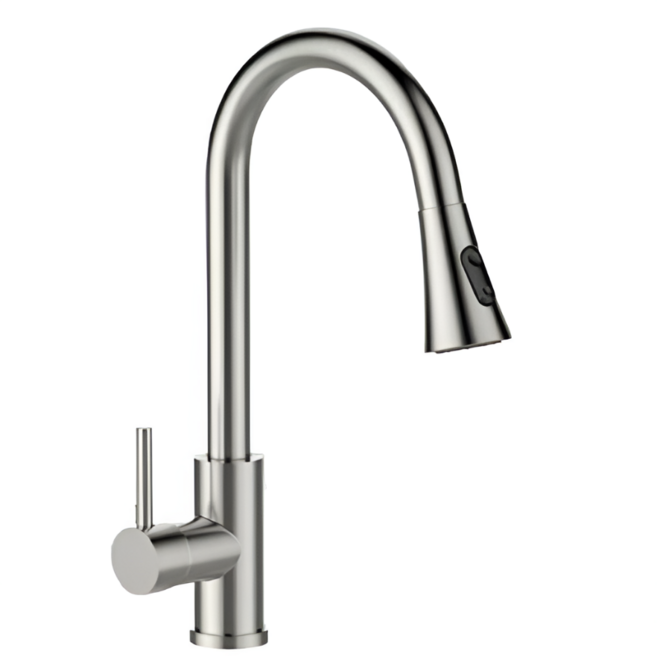 싱크 무광 2way 원홀 거위목 주방수전 고급, 1개