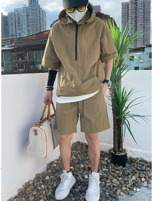 휠렉스 남성 여름 아노락 반팔 반바지 셋업 상하세트 W14