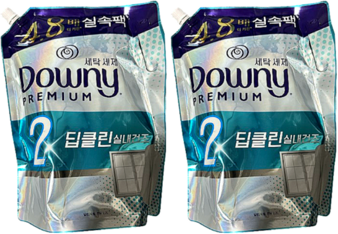 다우니 실내건조 2X 딥클린 프리미엄 세탁세제 액체형 리필형, 2.2L