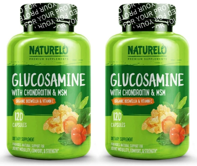 내추렐로 글루코사민 위드 콘드로이친 & MSM 보스웰리아 비타민C 120캡슐 X 2통, 120정 - 쿠팡