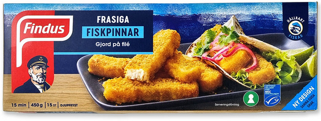 IKEA FOOD Findus 피쉬핑거스 피쉬커틀렛 명태 스틱, 450g, 1개