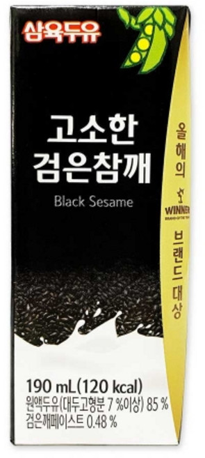 삼육 검은참깨 고칼슘두유 190mlx24입, 190ml, 24개