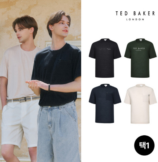 [초특가] (최초가 32000원) 테드베이커 린넨 반팔티셔츠 남성 4컬러 택1