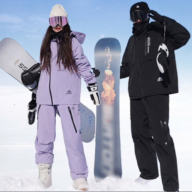 LND 스키복 상하세트 TZ029 방한 방수 트랜디 스노우복 세트 여성 남성 팬츠 점퍼