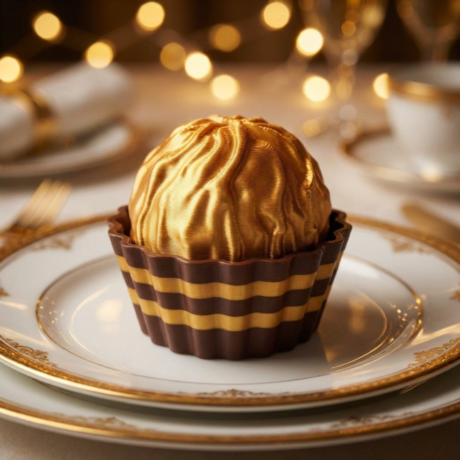 페레로로쉐 초콜릿 클리커 키링 열쇠고리 딸깎이, 1개, 금색포장지버전