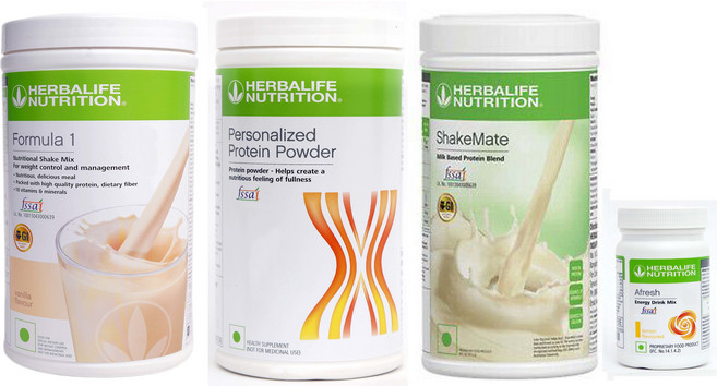 허벌라이프 포뮬라 1 바닐라 맛 500g + 퍼스널라이즈드 단백질 파우더 400g + 아프레쉬 레몬 에너지 드링크 50g + 쉐이크메이트 500g, 4개입, 1개