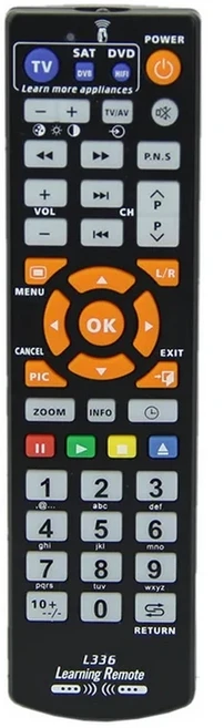 TV BOX CBL DVD SAT용 학습 기능이 있는 범용 스마트 리모컨 L336