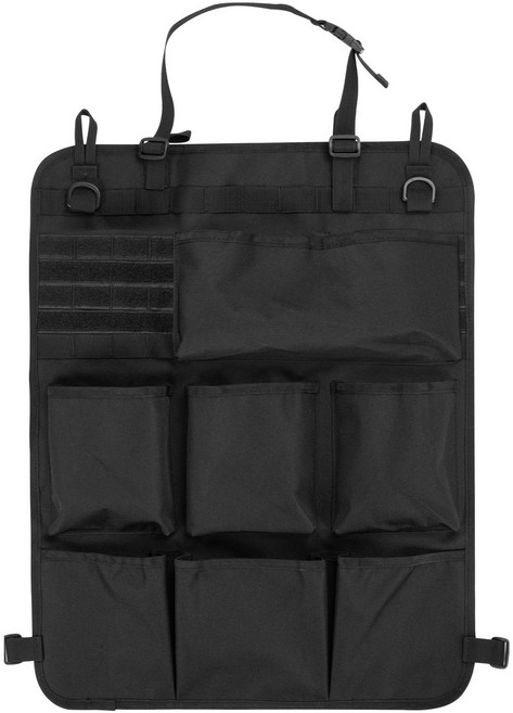 다퍼남 밀리터리 자동차 시트 수납포켓 뒷좌석 다용도 차량용 정리함, 블랙, 1개