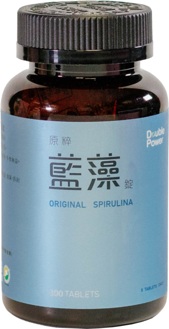Double Power 原粹藍藻錠 300錠 美國原產螺旋藻 SNQ國家認證, 1罐, 300顆