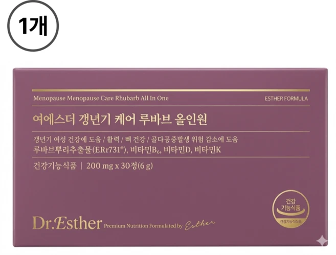 [본사직영] 여에스더 갱년기 케어 루바브 올인원 루바브뿌리추출물, 1개, 30정 - 쿠팡