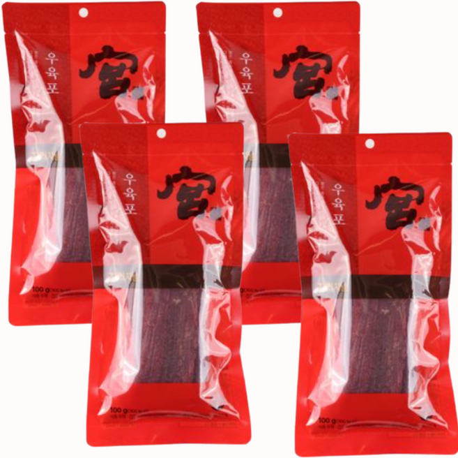 견우푸드궁 우육포, 100g, 4개