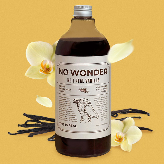 노원더 바닐라 시럽 수제 바닐라빈 시럽 [1200g], 1개, 1L