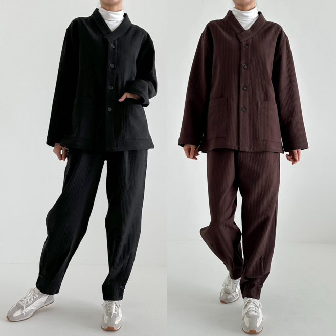 남여공용 선염 이중지 누빔 초봄 겨울 실내용 생활한복 개량한복 절복 법복 승복 템플스테이