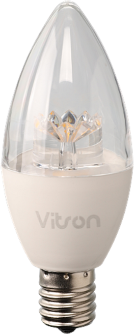 LED 촛대구 램프 5W 투명 E14베이스 촛대전구 세트, 5개, 전구색