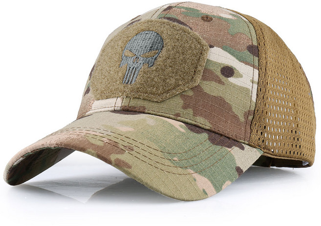 HAENGBUK 야외 멀티캠 카무플라주 조절 캡 메쉬 전술 군사 육군 에어소프트 낚시 사냥 하이킹 농구 스냅 백 모자 에어소프트 조절 가능 캡, 05