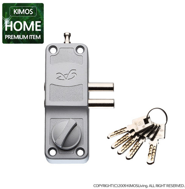 현관잠금장치 알루미늄문 보조키 세트 일자키, 1세트