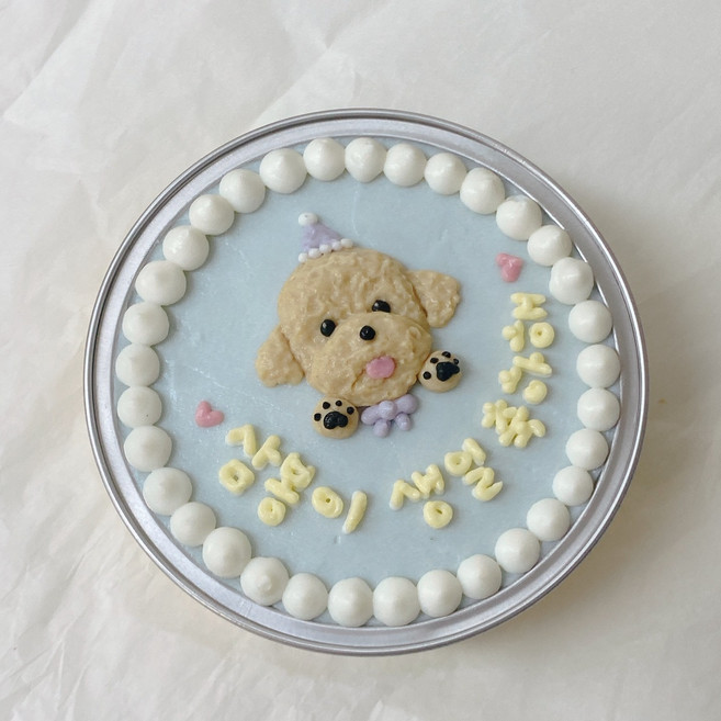 [코카COCA] 강아지보틀케이크 미니케이크 컵케이크 생일케이크 얼굴케이크 고구마케이크 지름9cm 저알러지케이크, 1개, 200g, 고구마토핑