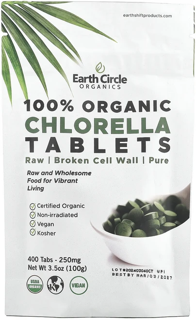 몸관리하세요 겨울입니다 Earth Circle Organics 100% 유기농 클로렐라 정제 400정 특별관리진행, EarthCircleOrganics100유기농클로렐라정, 1 - 쿠팡