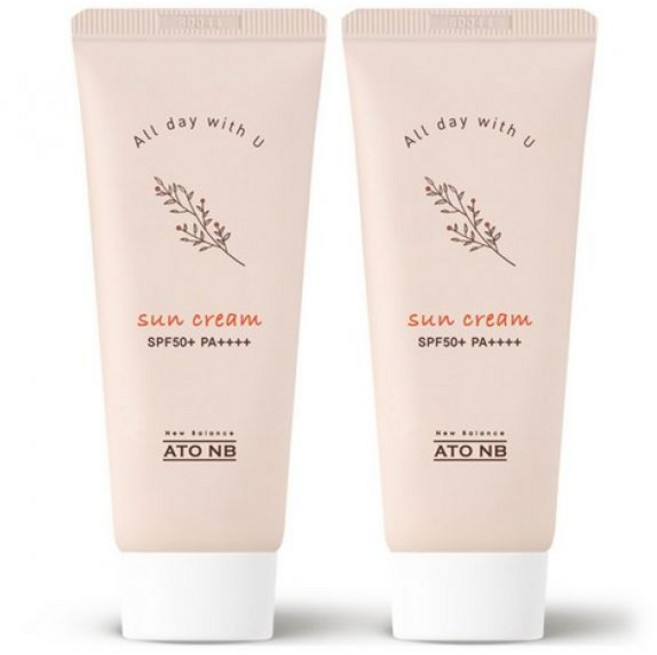 (유통기한 26.08.25 까지) 아토엔비 선크림 50g x 2개, 50ml