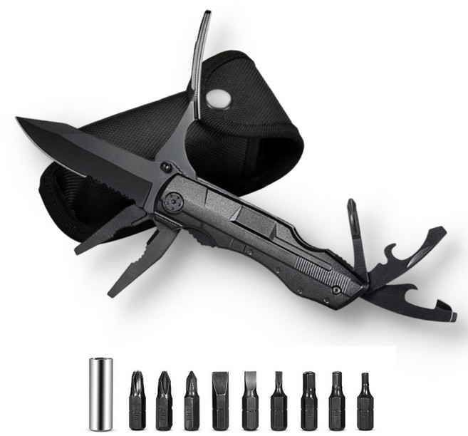 Dr.Tools 접이식 맥가이버 다용도 칼 18 in 1 카본블랙, 1개