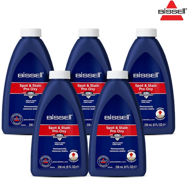 [정품] 비쎌 BISSELL 스팟클린 전용 프로 옥시 스팟앤스테인 포뮬라 (236ml X 5병), 236ml, 5개 - 쿠팡