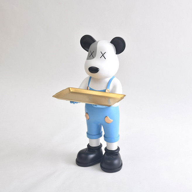 스팟 캐릭터 사이드테이블 현관 거실 트레이 인테리어 집들이 선물 카페, 스팟-캐릭터트레이(블루)