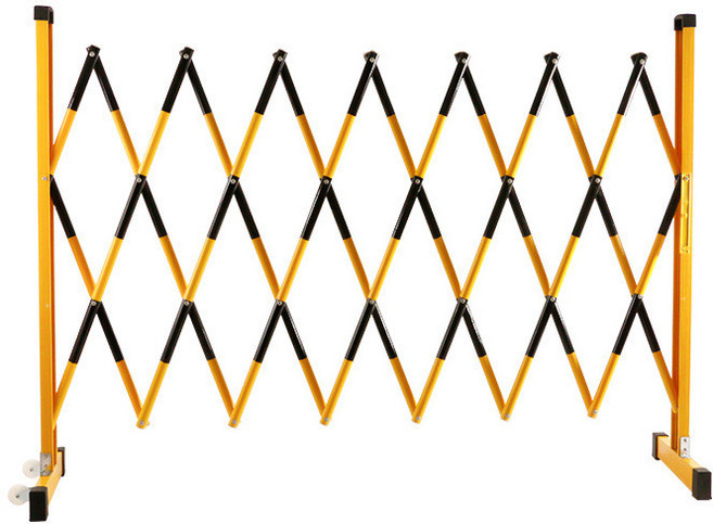 유리섬유 이동식 안전펜스 강아지 반려견 울타리 접이식 가드레일 보호용품, 두꺼운 옐로우블랙 1.2x2m, 1개
