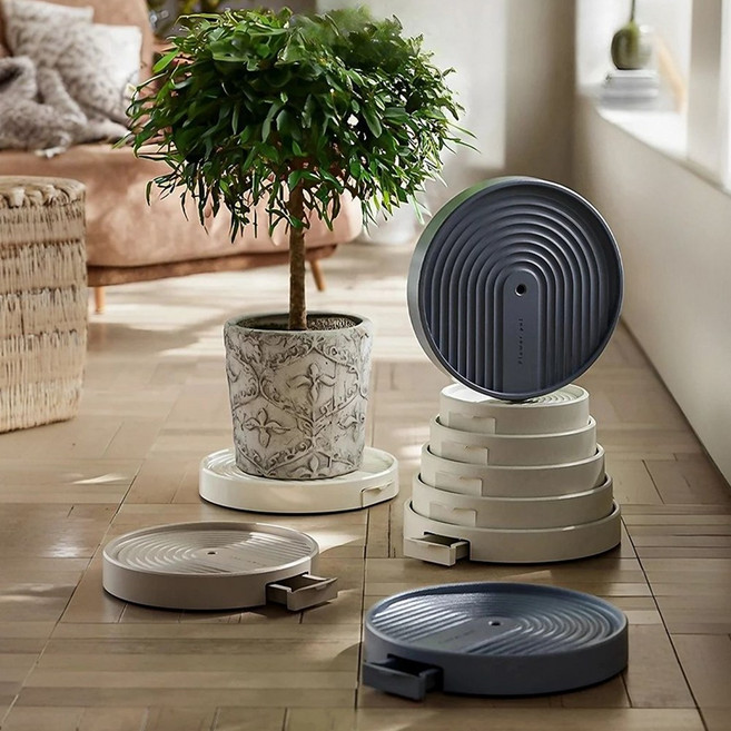 일상드림 이동식 화분받침대 히든 바퀴 대형, 1개, 블루