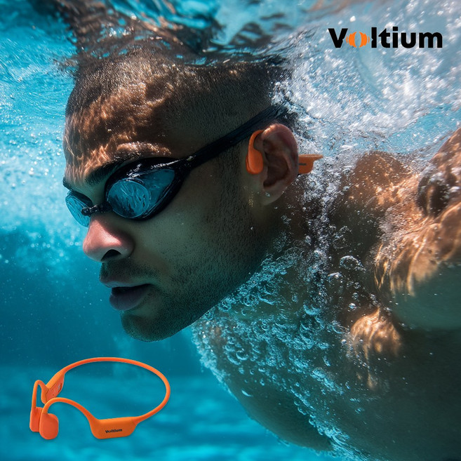 평생 A/S 볼티움 블루투스 무선 골전도 이어폰 아쿠아본X VTU-X900, 블레이즈 오렌지