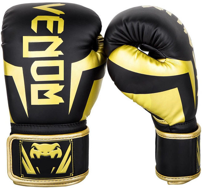 복싱 글러브 고급 복싱 글러브 초보자용 양손 세트 어린이 및 청소년용, 1개, 검은 금색