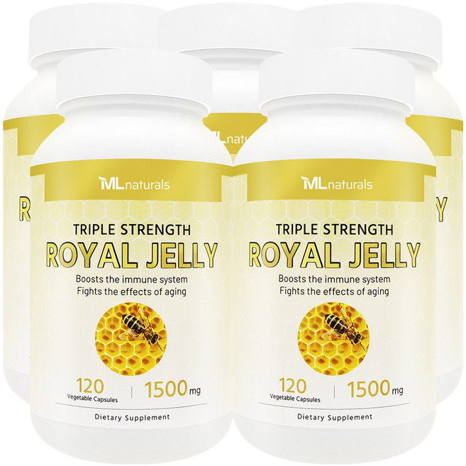 [미국번개배송] 착한명품 마이라이프 내추럴스 로열제리 1500mg, 120정, 5개