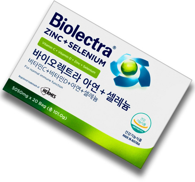 [한국 공식 정품 판매처]바이오렉트라 헤어메스 아연 셀레늄 5050mg 20포 임산부 패밀리 수유부 어린이 성인, 1개, 20회분
