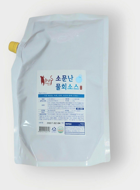 소문난 물회소스2kg 육회 비빔국수 양념 2배 농축 수산 정육, 2kg, 1개