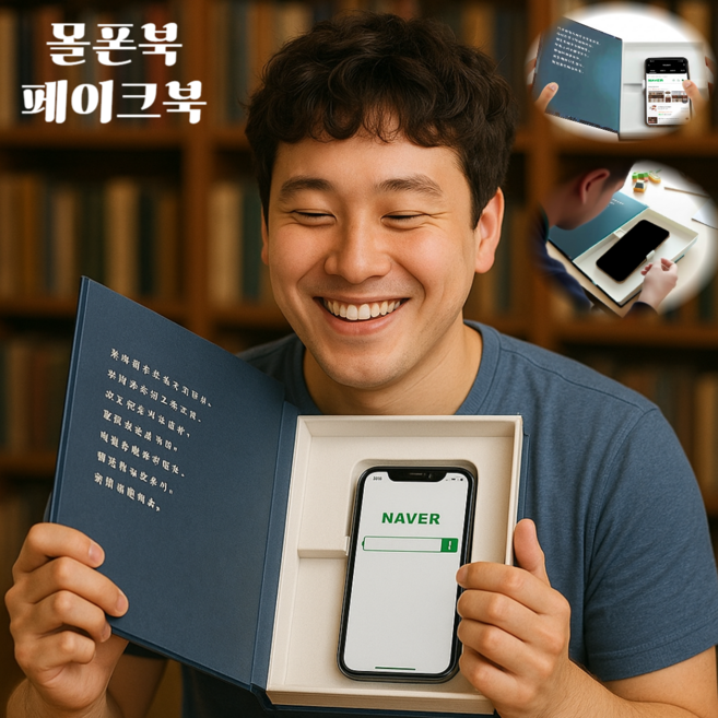 hybe 육아템 몰폰북 휴대폰 숨기기 가짜책, 베이지