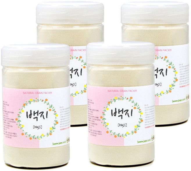 숲으로허브 천연팩 곡물팩 백지가루 110g 통포장, 1개입, 4개