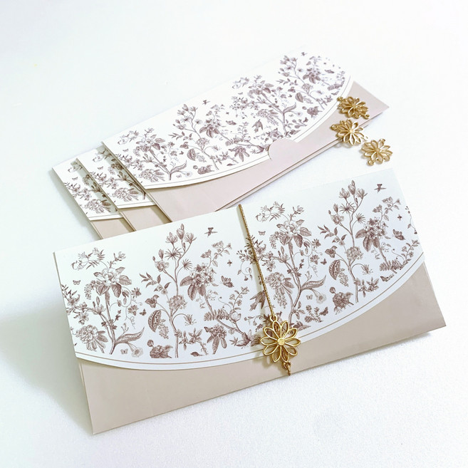 좋은날블랙버블 꽃담은 용돈봉투 4P