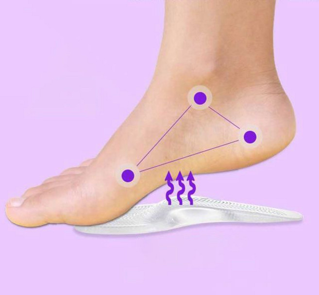 편안한 실리콘 깔창 아치형 젤쿠션 미끄럼방지 반깔창 기능성깔창 쿠션깔창