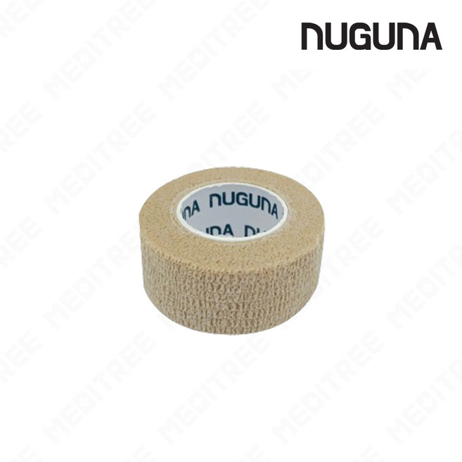 누구나 자가점착밴드 탄력붕대 손가락 테이프 압박 접착 1인치 2.5cm(베이지), 1개