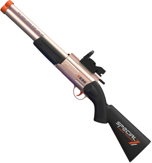 UB 더블 배럴 샷건 S686 에어 소프트 탄두 너프건, 세로형 장총, 로즈골드, 1개