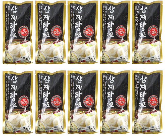 자연한재 삼계탕 육수 재료, 100g, 10개