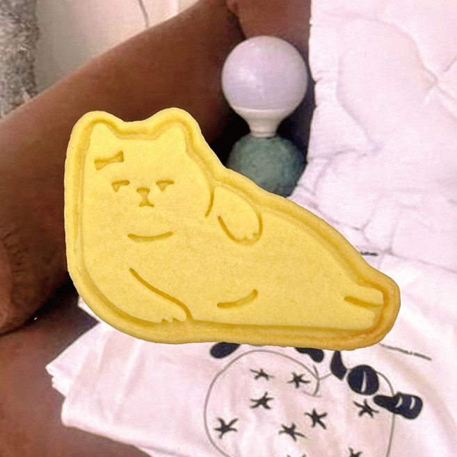 뱃살뚱냥이 고양이 동물 쿠키틀 쿠키커터 쿠키몰드 베이킹, 1개, GM0237 뱃살뚱냥이