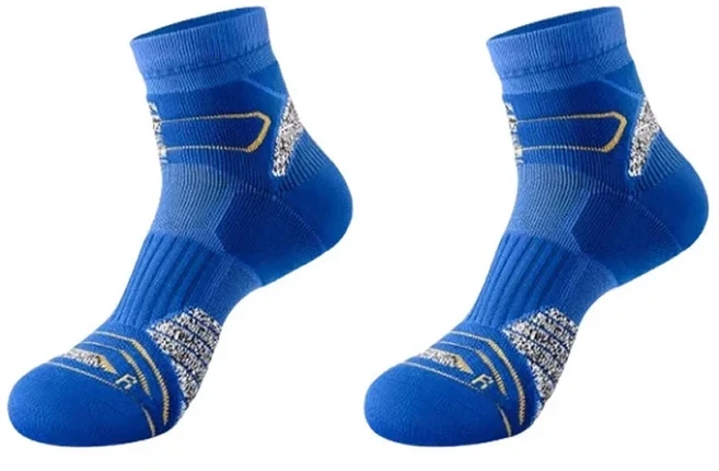 실용적인 농구 양말 미드 튜브 남성 청소년 타월 밑창 배드민턴 러닝 미끄럼 방지 냄새 땀 흡수 스포츠, 01 EU(39-44), 02 White-blue