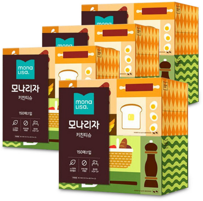 모나리자 뽑아쓰는 키친타올 /가정용/주방/부엌/요리/티슈/기름/다용도/치킨타올/휴지/키친타월, 2매
