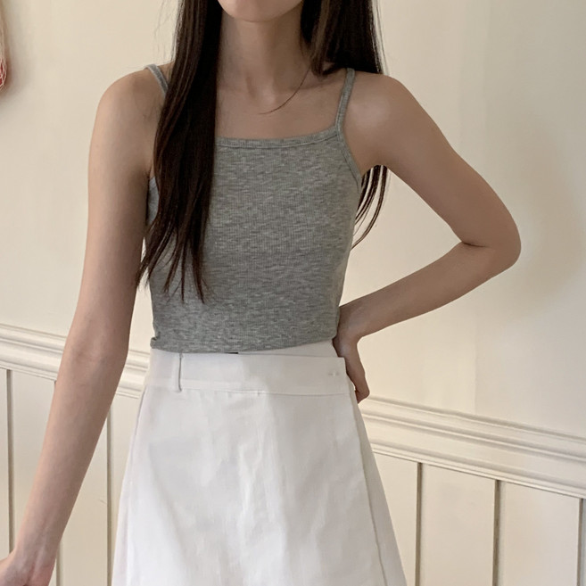 아모르디어 여성 이너 끈나시 기본 골지 레이어드 착용감 좋은 스판 민소매